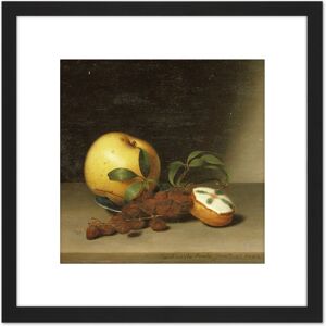 Artery8 Raphaelle Peale Still Life With Cake 8X8 Inch Square Wooden Framed Wall Art Print Picture with Mount in Black Black Artery8 Raphaelle Peale Still Life With Cake 8X8 Inch Square Wooden Framed Wall Art Print Picture with Mount in Black Black