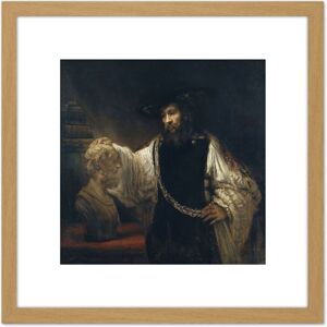Artery8 Rembrandt Aristotle With A Bust Of Homer 8X8 Inch Square Wooden Framed Wall Art Print Picture with Mount in Light Oak Light Oak Artery8 Rembrandt Aristotle With A Bust Of Homer 8X8 Inch Square Wooden Framed Wall Art Print Picture with Mount in Light Oak Light Oak