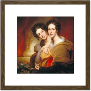 Artery8 Rembrandt Peale The Sisters Eleanor & Rosalba Peale 8X8 Inch Square Wooden Framed Wall Art Print Picture with Mount in Brown Brown Artery8 Rembrandt Peale The Sisters Eleanor & Rosalba Peale 8X8 Inch Square Wooden Framed Wall Art Print Picture with Mount in Brown Brown