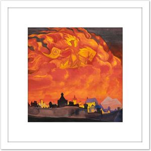 Artery8 Roerich Saint Sophia Almighty Wisdom Symbolism Painting 8X8 Inch Square Wooden Framed Wall Art Print Picture with Mount in White White Artery8 Roerich Saint Sophia Almighty Wisdom Symbolism Painting 8X8 Inch Square Wooden Framed Wall Art Print Picture with Mount in White White