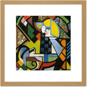 Artery8 Sayen Daughter In Rocker Modernist Abstract Painting 8X8 Inch Square Wooden Framed Wall Art Print Picture with Mount in Light Oak Light Oak Artery8 Sayen Daughter In Rocker Modernist Abstract Painting 8X8 Inch Square Wooden Framed Wall Art Print Picture with Mount in Light Oak Light Oak