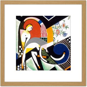 Artery8 Sayen Thundershower Modernist Abstract Painting 8X8 Inch Square Wooden Framed Wall Art Print Picture with Mount in Light Oak Light Oak Artery8 Sayen Thundershower Modernist Abstract Painting 8X8 Inch Square Wooden Framed Wall Art Print Picture with Mount in Light Oak Light Oak