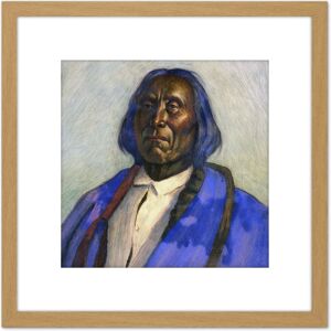 Artery8 Sharp Red Cloud Native American Sioux Painting 8X8 Inch Square Wooden Framed Wall Art Print Picture with Mount in Light Oak Light Oak Artery8 Sharp Red Cloud Native American Sioux Painting 8X8 Inch Square Wooden Framed Wall Art Print Picture with Mount in Light Oak Light Oak