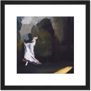 Artery8 Shinn Keiths Union Square Painting 8X8 Inch Square Wooden Framed Wall Art Print Picture with Mount in Black Black Artery8 Shinn Keiths Union Square Painting 8X8 Inch Square Wooden Framed Wall Art Print Picture with Mount in Black Black