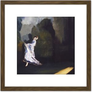 Artery8 Shinn Keiths Union Square Painting 8X8 Inch Square Wooden Framed Wall Art Print Picture with Mount in Brown Brown Artery8 Shinn Keiths Union Square Painting 8X8 Inch Square Wooden Framed Wall Art Print Picture with Mount in Brown Brown