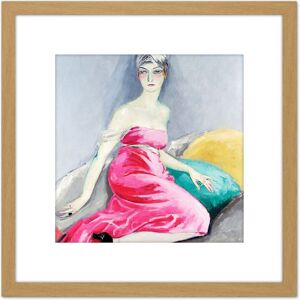 Artery8 Van Dongen Eve Francis Pink Dress Painting 8X8 Inch Square Wooden Framed Wall Art Print Picture with Mount in Light Oak Light Oak Artery8 Van Dongen Eve Francis Pink Dress Painting 8X8 Inch Square Wooden Framed Wall Art Print Picture with Mount in Light Oak Light Oak