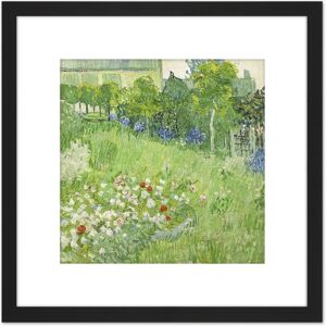 Artery8 Van Gogh Daubignys Garden Painting 8X8 Inch Square Wooden Framed Wall Art Print Picture with Mount in Black Black Artery8 Van Gogh Daubignys Garden Painting 8X8 Inch Square Wooden Framed Wall Art Print Picture with Mount in Black Black