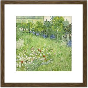 Artery8 Van Gogh Daubignys Garden Painting 8X8 Inch Square Wooden Framed Wall Art Print Picture with Mount in Brown Brown Artery8 Van Gogh Daubignys Garden Painting 8X8 Inch Square Wooden Framed Wall Art Print Picture with Mount in Brown Brown
