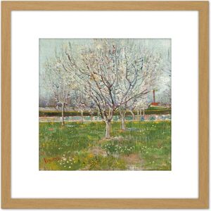 Artery8 Vincent Van Gogh Orchard In Blossom Plum Trees 8X8 Inch Square Wooden Framed Wall Art Print Picture with Mount in Light Oak Light Oak Artery8 Vincent Van Gogh Orchard In Blossom Plum Trees 8X8 Inch Square Wooden Framed Wall Art Print Picture with Mount in Light Oak Light Oak