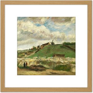 Artery8 Vincent Van Gogh The Hill Of Montmartre With Stone Quarry 8X8 Inch Square Wooden Framed Wall Art Print Picture with Mount in Light Oak Light Oak Artery8 Vincent Van Gogh The Hill Of Montmartre With Stone Quarry 8X8 Inch Square Wooden Framed Wall Art Print Picture with Mount in Light Oak Light Oak