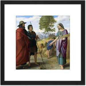 Artery8 Von Carolsfeld Ruth Boaz Field Biblical Painting 8X8 Inch Square Wooden Framed Wall Art Print Picture with Mount in Black Black Artery8 Von Carolsfeld Ruth Boaz Field Biblical Painting 8X8 Inch Square Wooden Framed Wall Art Print Picture with Mount in Black Black