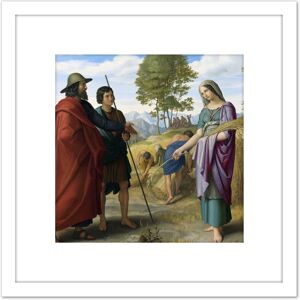 Artery8 Von Carolsfeld Ruth Boaz Field Biblical Painting 8X8 Inch Square Wooden Framed Wall Art Print Picture with Mount in White White Artery8 Von Carolsfeld Ruth Boaz Field Biblical Painting 8X8 Inch Square Wooden Framed Wall Art Print Picture with Mount in White White