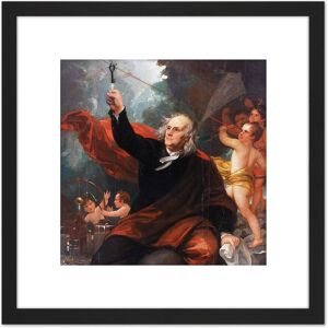 Artery8 West Franklin Drawing Electricity Sky Painting 8X8 Inch Square Wooden Framed Wall Art Print Picture with Mount in Black Black Artery8 West Franklin Drawing Electricity Sky Painting 8X8 Inch Square Wooden Framed Wall Art Print Picture with Mount in Black Black