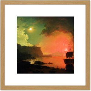 Artery8 Wright Derby Volcano Vesuvius Posillipo Painting 8X8 Inch Square Wooden Framed Wall Art Print Picture with Mount in Light Oak Light Oak Artery8 Wright Derby Volcano Vesuvius Posillipo Painting 8X8 Inch Square Wooden Framed Wall Art Print Picture with Mount in Light Oak Light Oak
