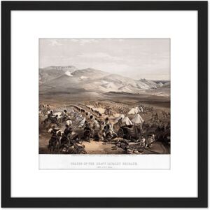 Artery8 Simpson Crimean War Battle Balaklava Cavalry 8X8 Inch Square Wooden Framed Wall Art Print Picture with Mount in Black Black Artery8 Simpson Crimean War Battle Balaklava Cavalry 8X8 Inch Square Wooden Framed Wall Art Print Picture with Mount in Black Black