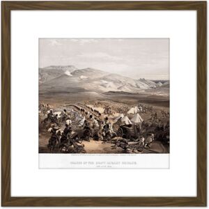 Artery8 Simpson Crimean War Battle Balaklava Cavalry 8X8 Inch Square Wooden Framed Wall Art Print Picture with Mount in Brown Brown Artery8 Simpson Crimean War Battle Balaklava Cavalry 8X8 Inch Square Wooden Framed Wall Art Print Picture with Mount in Brown Brown