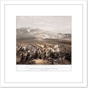 Artery8 Simpson Crimean War Battle Balaklava Cavalry 8X8 Inch Square Wooden Framed Wall Art Print Picture with Mount in White White Artery8 Simpson Crimean War Battle Balaklava Cavalry 8X8 Inch Square Wooden Framed Wall Art Print Picture with Mount in White White