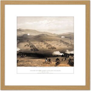 Artery8 Simpson Crimean War Charge Light Brigade Balaklava 8X8 Inch Square Wooden Framed Wall Art Print Picture with Mount in Light Oak Light Oak Artery8 Simpson Crimean War Charge Light Brigade Balaklava 8X8 Inch Square Wooden Framed Wall Art Print Picture with Mount in Light Oak Light Oak