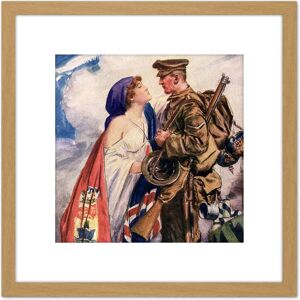 Artery8 Simpson Your Motherland Soldier Kiss Canada 8X8 Inch Square Wooden Framed Wall Art Print Picture with Mount in Light Oak Light Oak Artery8 Simpson Your Motherland Soldier Kiss Canada 8X8 Inch Square Wooden Framed Wall Art Print Picture with Mount in Light Oak Light Oak