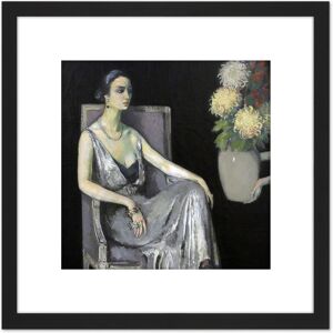 Artery8 Van Dongen Sphinx Renee Maha Chrysanthemum Painting 8X8 Inch Square Wooden Framed Wall Art Print Picture with Mount in Black Black Artery8 Van Dongen Sphinx Renee Maha Chrysanthemum Painting 8X8 Inch Square Wooden Framed Wall Art Print Picture with Mount in Black Black