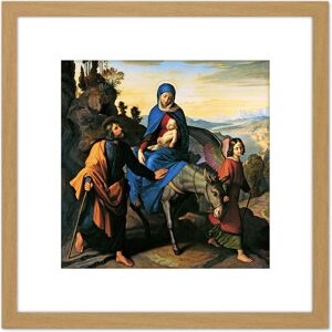 Artery8 Von Carolsfeld Flightto Egypt Biblical Painting 8X8 Inch Square Wooden Framed Wall Art Print Picture with Mount in Light Oak Light Oak Artery8 Von Carolsfeld Flightto Egypt Biblical Painting 8X8 Inch Square Wooden Framed Wall Art Print Picture with Mount in Light Oak Light Oak