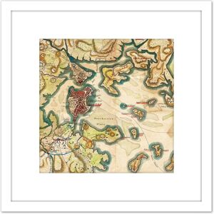 Artery8 Wayne 1806 Map Boston Ma Environs War Seige 8X8 Inch Square Wooden Framed Wall Art Print Picture with Mount in White White Artery8 Wayne 1806 Map Boston Ma Environs War Seige 8X8 Inch Square Wooden Framed Wall Art Print Picture with Mount in White White