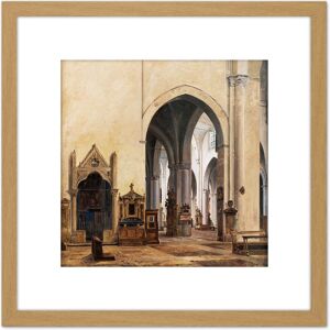Artery8 Hansen Interior St Maria Minerva Rome Painting 8X8 Inch Square Wooden Framed Wall Art Print Picture with Mount in Light Oak Light Oak Artery8 Hansen Interior St Maria Minerva Rome Painting 8X8 Inch Square Wooden Framed Wall Art Print Picture with Mount in Light Oak Light Oak
