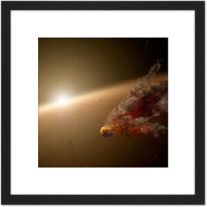 Artery8 Space NASA Asteroid Collision Star Planet Illustration 8X8 Inch Square Wooden Framed Wall Art Print Picture with Mount in Black Black Artery8 Space NASA Asteroid Collision Star Planet Illustration 8X8 Inch Square Wooden Framed Wall Art Print Picture with Mount in Black Black
