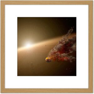Artery8 Space NASA Asteroid Collision Star Planet Illustration 8X8 Inch Square Wooden Framed Wall Art Print Picture with Mount in Light Oak Light Oak Artery8 Space NASA Asteroid Collision Star Planet Illustration 8X8 Inch Square Wooden Framed Wall Art Print Picture with Mount in Light Oak Light Oak