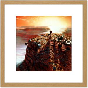 Artery8 Space NASA Humans On Mars Concept Illustration 8X8 Inch Square Wooden Framed Wall Art Print Picture with Mount in Light Oak Light Oak Artery8 Space NASA Humans On Mars Concept Illustration 8X8 Inch Square Wooden Framed Wall Art Print Picture with Mount in Light Oak Light Oak