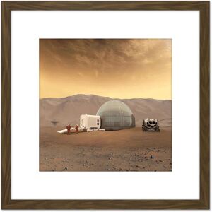 Artery8 Space NASA Planet Mars Ice Home Concept Illustration 8X8 Inch Square Wooden Framed Wall Art Print Picture with Mount in Brown Brown Artery8 Space NASA Planet Mars Ice Home Concept Illustration 8X8 Inch Square Wooden Framed Wall Art Print Picture with Mount in Brown Brown
