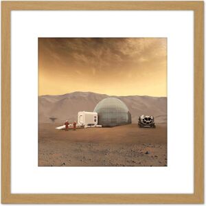 Artery8 Space NASA Planet Mars Ice Home Concept Illustration 8X8 Inch Square Wooden Framed Wall Art Print Picture with Mount in Light Oak Light Oak Artery8 Space NASA Planet Mars Ice Home Concept Illustration 8X8 Inch Square Wooden Framed Wall Art Print Picture with Mount in Light Oak Light Oak