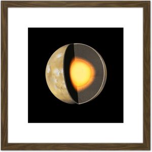 Artery8 Space NASA Planet Mars Interior Core Mantle Illustration 8X8 Inch Square Wooden Framed Wall Art Print Picture with Mount in Brown Brown Artery8 Space NASA Planet Mars Interior Core Mantle Illustration 8X8 Inch Square Wooden Framed Wall Art Print Picture with Mount in Brown Brown