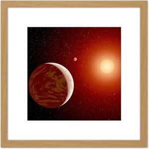 Artery8 Space NASA Planets Around Red Star Concept Illustration 8X8 Inch Square Wooden Framed Wall Art Print Picture with Mount in Light Oak Light Oak Artery8 Space NASA Planets Around Red Star Concept Illustration 8X8 Inch Square Wooden Framed Wall Art Print Picture with Mount in Light Oak Light Oak