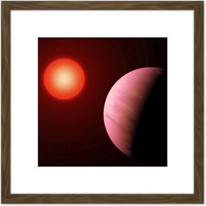 Artery8 Space Reddy NASA K2-288Bb Planet Illustration 8X8 Inch Square Wooden Framed Wall Art Print Picture with Mount in Brown Brown Artery8 Space Reddy NASA K2-288Bb Planet Illustration 8X8 Inch Square Wooden Framed Wall Art Print Picture with Mount in Brown Brown