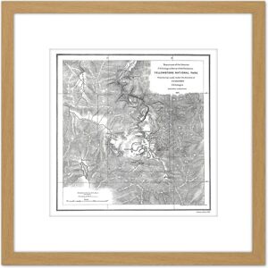 Artery8 Hayden 1871 Yellowstone National Park USA Map 8X8 Inch Square Wooden Framed Wall Art Print Picture with Mount in Light Oak Light Oak Artery8 Hayden 1871 Yellowstone National Park USA Map 8X8 Inch Square Wooden Framed Wall Art Print Picture with Mount in Light Oak Light Oak