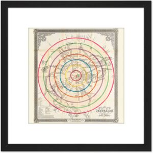 Artery8 Osborn 1849 Map Jerusalem Seven Miles Around 8X8 Inch Square Wooden Framed Wall Art Print Picture with Mount in Black Black Artery8 Osborn 1849 Map Jerusalem Seven Miles Around 8X8 Inch Square Wooden Framed Wall Art Print Picture with Mount in Black Black