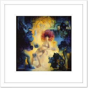Artery8 Ralle Ethical Conduct Surrealism Painting 8X8 Inch Square Wooden Framed Wall Art Print Picture with Mount in White White Artery8 Ralle Ethical Conduct Surrealism Painting 8X8 Inch Square Wooden Framed Wall Art Print Picture with Mount in White White
