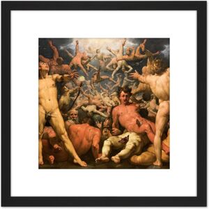 Artery8 Van Haarlem Fall Titans Titanomachia Greek Myth Painting 8X8 Inch Square Wooden Framed Wall Art Print Picture with Mount in Black Black Artery8 Van Haarlem Fall Titans Titanomachia Greek Myth Painting 8X8 Inch Square Wooden Framed Wall Art Print Picture with Mount in Black Black