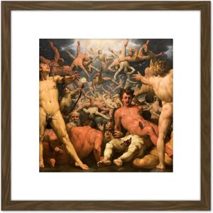 Artery8 Van Haarlem Fall Titans Titanomachia Greek Myth Painting 8X8 Inch Square Wooden Framed Wall Art Print Picture with Mount in Brown Brown Artery8 Van Haarlem Fall Titans Titanomachia Greek Myth Painting 8X8 Inch Square Wooden Framed Wall Art Print Picture with Mount in Brown Brown
