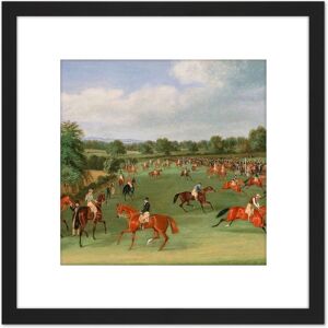 Artery8 Pollard Epsom Races Preparing Start Painting 8X8 Inch Square Wooden Framed Wall Art Print Picture with Mount in Black Black Artery8 Pollard Epsom Races Preparing Start Painting 8X8 Inch Square Wooden Framed Wall Art Print Picture with Mount in Black Black