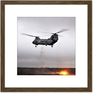 Artery8 Military USA Marine Corps CH-46 Sea Knight Helicopter Photo 8X8 Inch Square Wooden Framed Wall Art Print Picture with Mount in Brown Brown Artery8 Military USA Marine Corps CH-46 Sea Knight Helicopter Photo 8X8 Inch Square Wooden Framed Wall Art Print Picture with Mount in Brown Brown