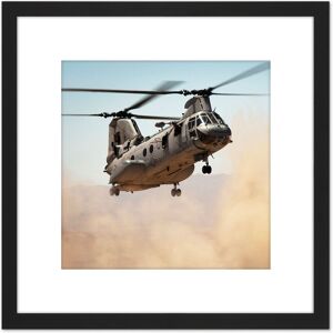 Artery8 Military USA Marine Corps Helicopter CH-46E Sea Knight Photo 8X8 Inch Square Wooden Framed Wall Art Print Picture with Mount in Black Black Artery8 Military USA Marine Corps Helicopter CH-46E Sea Knight Photo 8X8 Inch Square Wooden Framed Wall Art Print Picture with Mount in Black Black