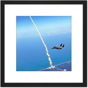 Artery8 Space Shuttle Atlantis Launch Strike Eagle Patrol Photo 8X8 Inch Square Wooden Framed Wall Art Print Picture with Mount in Black Black Artery8 Space Shuttle Atlantis Launch Strike Eagle Patrol Photo 8X8 Inch Square Wooden Framed Wall Art Print Picture with Mount in Black Black