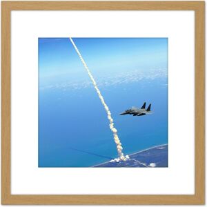 Artery8 Space Shuttle Atlantis Launch Strike Eagle Patrol Photo 8X8 Inch Square Wooden Framed Wall Art Print Picture with Mount in Light Oak Light Oak Artery8 Space Shuttle Atlantis Launch Strike Eagle Patrol Photo 8X8 Inch Square Wooden Framed Wall Art Print Picture with Mount in Light Oak Light Oak