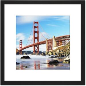 Artery8 Schulenburg Golden Gate Bridge San Francisco USA Photo 8X8 Inch Square Wooden Framed Wall Art Print Picture with Mount in Black Black Artery8 Schulenburg Golden Gate Bridge San Francisco USA Photo 8X8 Inch Square Wooden Framed Wall Art Print Picture with Mount in Black Black