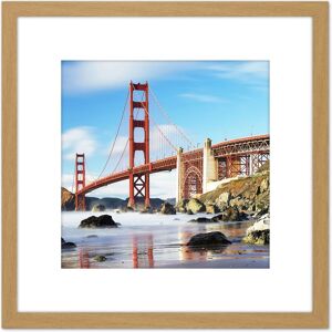Artery8 Schulenburg Golden Gate Bridge San Francisco USA Photo 8X8 Inch Square Wooden Framed Wall Art Print Picture with Mount in Light Oak Light Oak Artery8 Schulenburg Golden Gate Bridge San Francisco USA Photo 8X8 Inch Square Wooden Framed Wall Art Print Picture with Mount in Light Oak Light Oak