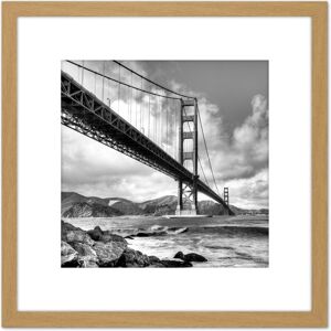 Artery8 Almonroth Golden Gate Bridge San Francisco Photo 8X8 Inch Square Wooden Framed Wall Art Print Picture with Mount in Light Oak Light Oak Artery8 Almonroth Golden Gate Bridge San Francisco Photo 8X8 Inch Square Wooden Framed Wall Art Print Picture with Mount in Light Oak Light Oak