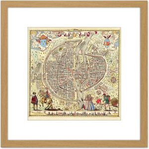 Artery8 Map Rossingol 1576 Paris City Plan Pictorial 8X8 Inch Square Wooden Framed Wall Art Print Picture with Mount in Light Oak Light Oak Artery8 Map Rossingol 1576 Paris City Plan Pictorial 8X8 Inch Square Wooden Framed Wall Art Print Picture with Mount in Light Oak Light Oak