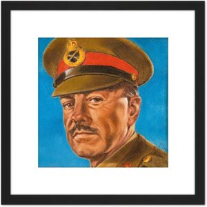Artery8 Timym Portrait British General Harold Alexander Painting 8X8 Inch Square Wooden Framed Wall Art Print Picture with Mount in Black Black Artery8 Timym Portrait British General Harold Alexander Painting 8X8 Inch Square Wooden Framed Wall Art Print Picture with Mount in Black Black